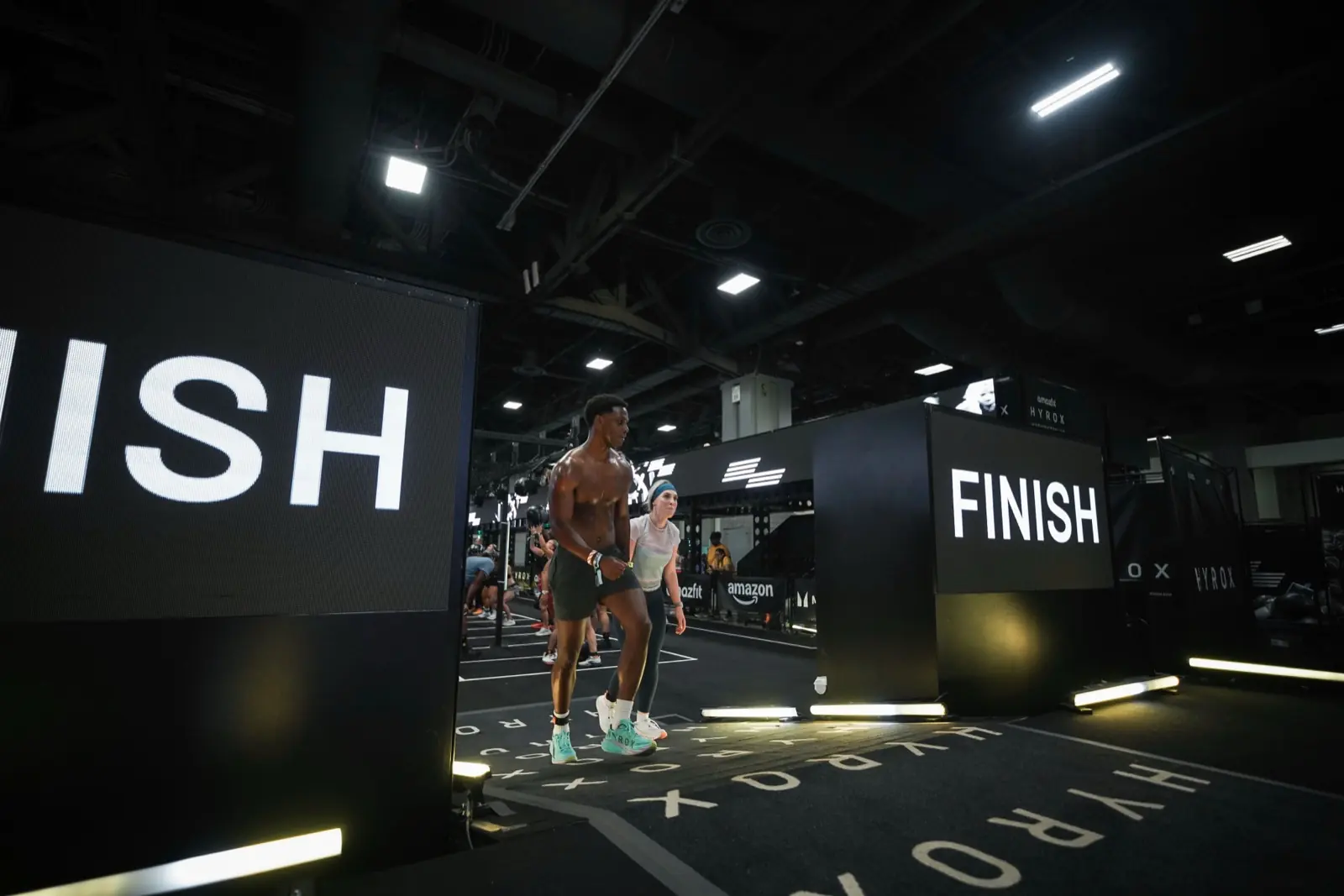 Crossing the finish at HYROX Washington, D.C.